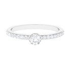 3/4 CT Lotus Basket Set Solitaire Cubic Zirconia Engagement Ring Zircon - ( AAAA ) - Quality - Rosec Jewels