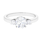 1.50 CT Round Zircon Three Stone Engagement Ring in Gold Zircon - ( AAAA ) - Quality - Rosec Jewels