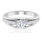 Cubic Zirconia Solitaire Band Ring Zircon - ( AAAA ) - Quality - Rosec Jewels