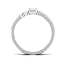 Stackable Ring Set with Moonstone and Diamond Moonstone - ( AAA ) - Quality - Rosec Jewels