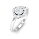 3/4 CT Classic Moissanite Floral Halo Engagement Ring Moissanite - ( D-VS1 ) - Color and Clarity - Rosec Jewels