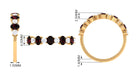 1.25 Carat Oval Garnet Half Eternity Band with Diamond Garnet - ( AAA ) - Quality - Rosec Jewels