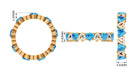 2.75 CT Swiss Blue Topaz and Diamond Heart Eternity Ring Swiss Blue Topaz - ( AAA ) - Quality - Rosec Jewels