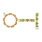 Peridot and Diamond Heart Shape Eternity Ring Peridot - ( AAA ) - Quality - Rosec Jewels