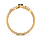 1 CT Marquise Cut Peridot Scatter Ring with Diamond Stones Peridot - ( AAA ) - Quality - Rosec Jewels