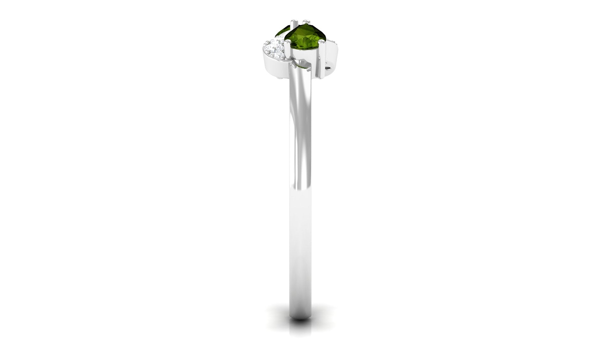 1/2 CT Real Peridot Infinity Promise Ring with Diamond Stones Peridot - ( AAA ) - Quality - Rosec Jewels