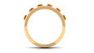 0.75 CT Real Citrine Anniversary Ring with Moissanite Accent Citrine - ( AAA ) - Quality - Rosec Jewels