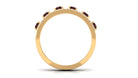 Garnet and Diamond Anniversary Ring Garnet - ( AAA ) - Quality - Rosec Jewels