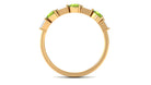 Peridot and Moissanite East West Half Eternity Ring Peridot - ( AAA ) - Quality - Rosec Jewels