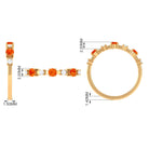 Orange Sapphire and Diamond Eternity Anniversary Band Ring Orange Sapphire - ( AAA ) - Quality - Rosec Jewels