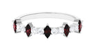 Real Garnet Eternity Anniversary Band Ring with Diamond Garnet - ( AAA ) - Quality - Rosec Jewels