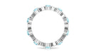 Designer Aquamarine and Diamond Eternity Ring Aquamarine - ( AAA ) - Quality - Rosec Jewels