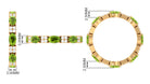 Oval Cut Peridot and Diamond Eternity Ring Peridot - ( AAA ) - Quality - Rosec Jewels