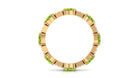 Oval Cut Peridot and Diamond Eternity Ring Peridot - ( AAA ) - Quality - Rosec Jewels