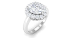 Zircon Teardrop Vintage Inspired Engagement Ring Zircon - ( AAAA ) - Quality - Rosec Jewels