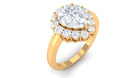 Zircon Teardrop Vintage Inspired Engagement Ring Zircon - ( AAAA ) - Quality - Rosec Jewels