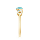 Round Sky Blue Topaz Solitaire Ring with Infinity Diamond Sky Blue Topaz - ( AAA ) - Quality - Rosec Jewels