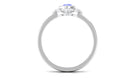 Round Tanzanite Vintage Engagement Ring with Diamond Accent Tanzanite - ( AAA ) - Quality - Rosec Jewels