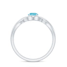 0.25 CT Natural Swiss Blue Topaz Solitaire Ring in Prong Setting Swiss Blue Topaz - ( AAA ) - Quality - Rosec Jewels