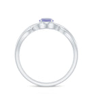 1/2 CT Certified Tanzanite Solitaire Crossover Ring in Gold Tanzanite - ( AAA ) - Quality - Rosec Jewels