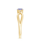 1/2 CT Certified Tanzanite Solitaire Crossover Ring in Gold Tanzanite - ( AAA ) - Quality - Rosec Jewels