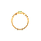 0.50 CT Round Cut Green Sapphire Solitaire Ring in Gold Green Sapphire - ( AAA ) - Quality - Rosec Jewels