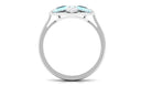 Sky Blue Topaz and Diamond Floral Cocktail Ring Sky Blue Topaz - ( AAA ) - Quality - Rosec Jewels