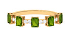 Real Peridot and Diamond Half Eternity Ring Peridot - ( AAA ) - Quality - Rosec Jewels