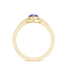 Pear Cut Tanzanite Trio Wedding Ring Set with Diamond Tanzanite - ( AAA ) - Quality - Rosec Jewels