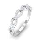 Round Diamond Infinity Semi Eternity Ring Diamond - ( HI-SI ) - Color and Clarity - Rosec Jewels