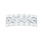 Moissanite Infinity Half Eternity Band Ring Moissanite - ( D-VS1 ) - Color and Clarity - Rosec Jewels