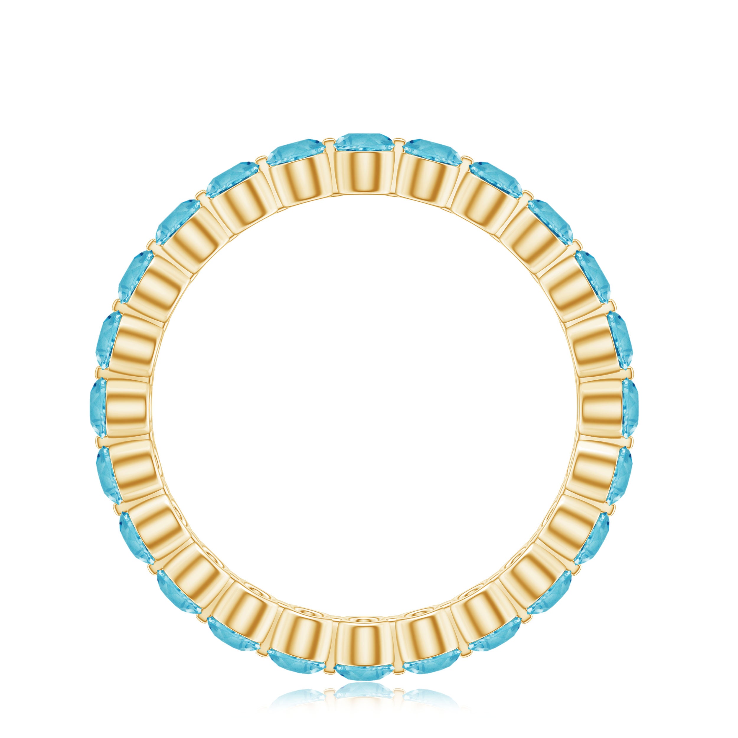 Eternity Band Ring with 2.25 CT Swiss Blue Topaz Swiss Blue Topaz - ( AAA ) - Quality - Rosec Jewels