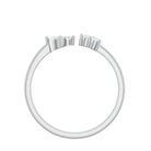 Round Shape Real Diamond Classic Cuff Ring in Gold Diamond - ( HI-SI ) - Color and Clarity - Rosec Jewels