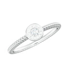 Illusion Set Round Diamond Solitaire Ring with Twisted Rope Diamond - ( HI-SI ) - Color and Clarity - Rosec Jewels