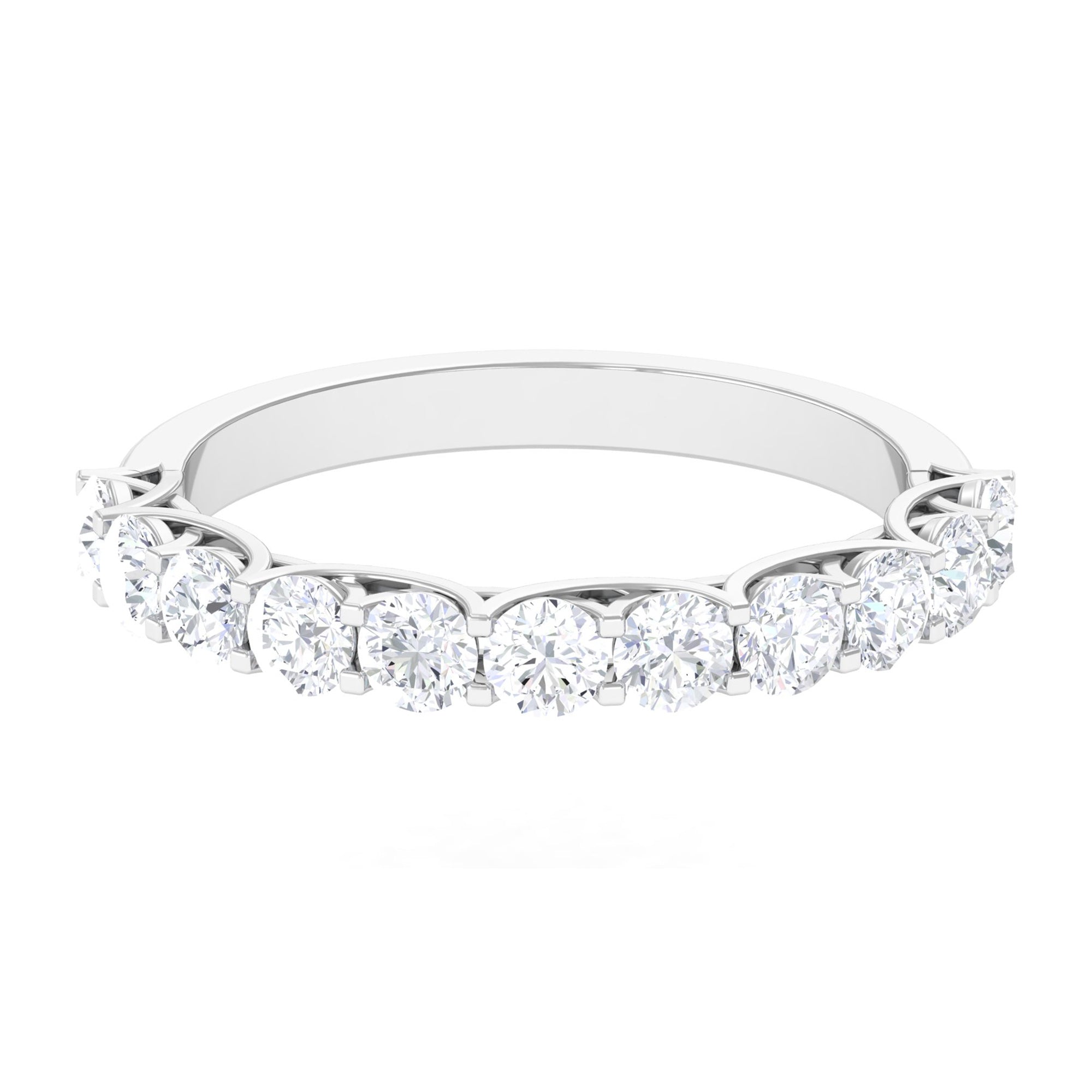 1.25 CT Zircon Half Eternity Ring Zircon - ( AAAA ) - Quality - Rosec Jewels