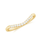 Diamond Curved Stackable Enhancer Ring Diamond - ( HI-SI ) - Color and Clarity - Rosec Jewels