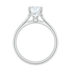 1 CT Round Cut Certified Moissanite Solitaire Ring in Gold Moissanite - ( D-VS1 ) - Color and Clarity - Rosec Jewels