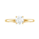 3/4 CT Certified Moissanite Solitaire Minimal Engagement Ring Moissanite - ( D-VS1 ) - Color and Clarity - Rosec Jewels