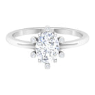 1.25 CT Certified Moissanite Hexagon Halo Engagement Ring Moissanite - ( D-VS1 ) - Color and Clarity - Rosec Jewels