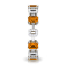 1.25 CT Emerald Cut Citrine Eternity Ring with Diamond Stones Citrine - ( AAA ) - Quality - Rosec Jewels