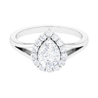 1.75 CT Split Shank Zircon Teardrop Engagement Ring in Gold Zircon - ( AAAA ) - Quality - Rosec Jewels