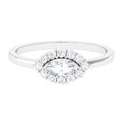 1 CT Marquise Cut Zircon East West Engagement Ring Zircon - ( AAAA ) - Quality - Rosec Jewels