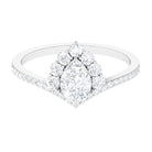 Cubic Zirconia Crown Engagement Ring in Gold Zircon - ( AAAA ) - Quality - Rosec Jewels