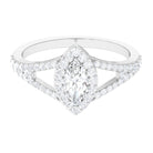 1.75 CT Split Shank Marquise Cut Zircon Engagement Ring Zircon - ( AAAA ) - Quality - Rosec Jewels