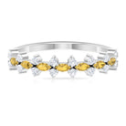 1/2 CT Classic Marquise Citrine and Diamond Half Eternity Ring Citrine - ( AAA ) - Quality - Rosec Jewels