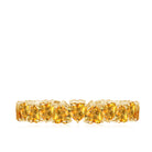 Yellow Heart Cut Citrine Eternity Ring in Claw Setting Citrine - ( AAA ) - Quality - Rosec Jewels