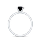 6 MM Round Cut Black Onyx Solitaire Engagement Ring in Gold Black Onyx - ( AAA ) - Quality - Rosec Jewels