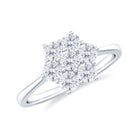 1 CT Round Shape Diamond Cluster Flower Ring Diamond - ( HI-SI ) - Color and Clarity - Rosec Jewels