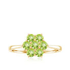 1.25 CT Round Shape Peridot Cluster Flower Ring Peridot - ( AAA ) - Quality - Rosec Jewels