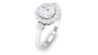 1.75 CT Round Moissanite Halo Engagement Ring Moissanite - ( D-VS1 ) - Color and Clarity - Rosec Jewels